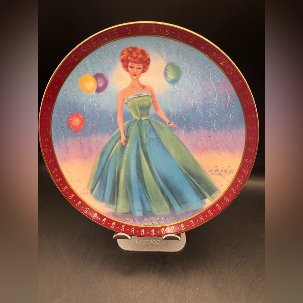 Barbie Senior Prom Porcelain 1990 Collector Plate Morton Danbury Mint  #G7860